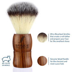 Shaving Brush | Genuine Wood | Imitation Badger Hair - SpruceShaveClub