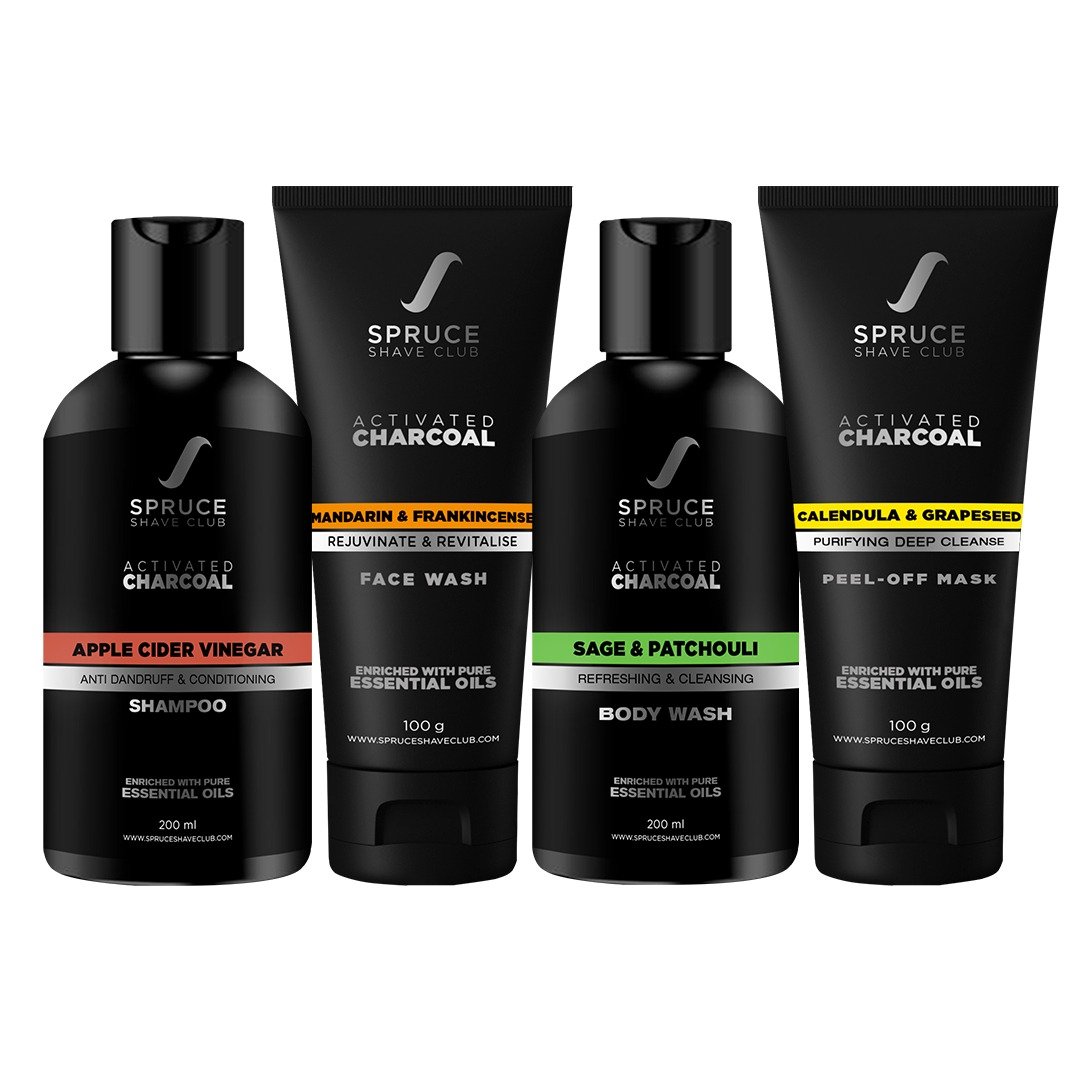 Charcoal Cleansing Kit | Face Wash, Face Mask, Body Wash, Shampoo - SpruceShaveClub