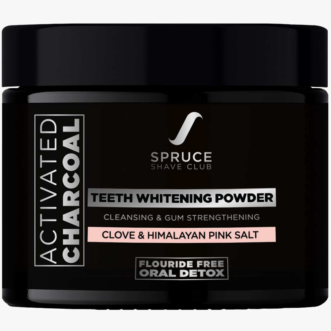 Charcoal Teeth Whitening Powder | Clove & Himalayan Pink Sale - SpruceShaveClub