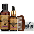 Beard Care Bundle | Oil, Wash, Comb, Towel | Bergamot & Lavender - SpruceShaveClub
