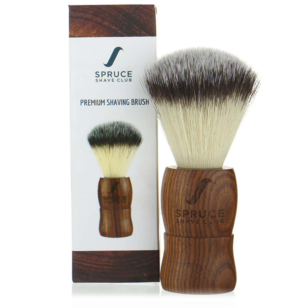 Shaving Brush | Genuine Wood | Imitation Badger Hair - SpruceShaveClub