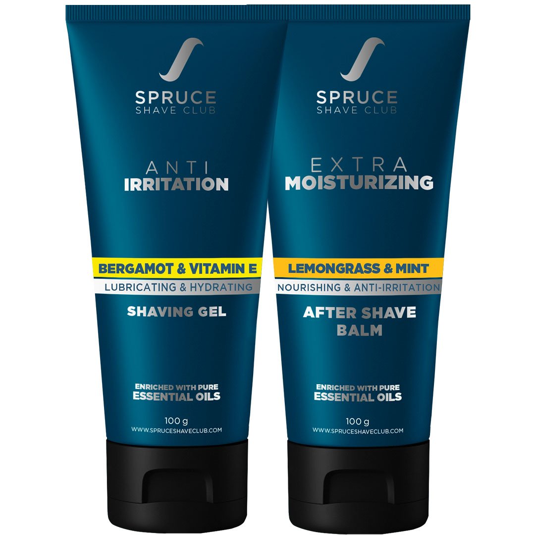 Anti Irritation Shaving Combo | Shaving Gel & Aftershave Balm | SSG Exclusive - SpruceShaveClub