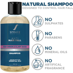 Anti Hair Fall Duo | Red Onion Hair Oil & Shampoo - SpruceShaveClub