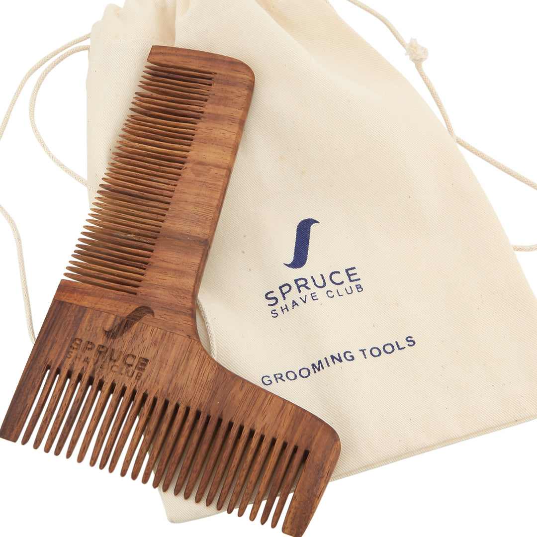 Wooden Beard Shaping Comb - SpruceShaveClub